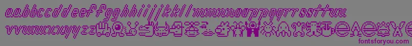 Шрифт Macrodigi – фиолетовые шрифты на сером фоне