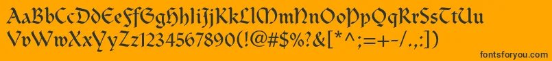 Clairvauxltstd Font – Black Fonts on Orange Background