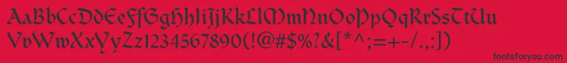 Clairvauxltstd Font – Black Fonts on Red Background
