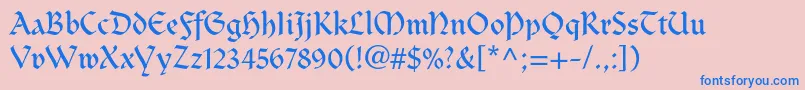 Clairvauxltstd Font – Blue Fonts on Pink Background