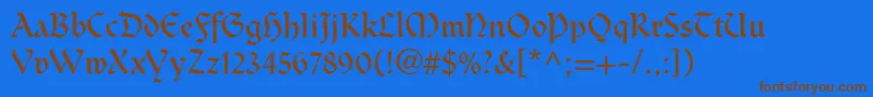 Clairvauxltstd Font – Brown Fonts on Blue Background