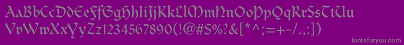 Weitere Informationen zur Clairvauxltstd-Schriftart Clairvauxltstd-Schriftart – Graue Schriften auf violettem Hintergrund