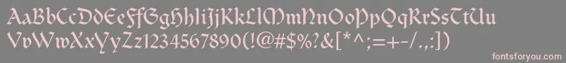 Clairvauxltstd Font – Pink Fonts on Gray Background