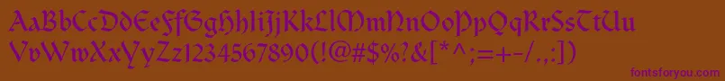 Clairvauxltstd Font – Purple Fonts on Brown Background