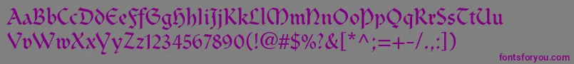 Clairvauxltstd Font – Purple Fonts on Gray Background