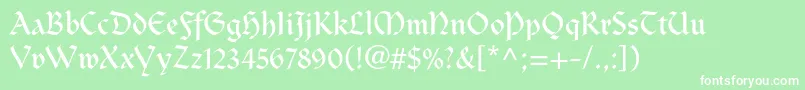 Clairvauxltstd Font – White Fonts on Green Background