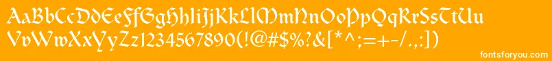 Clairvauxltstd Font – White Fonts on Orange Background