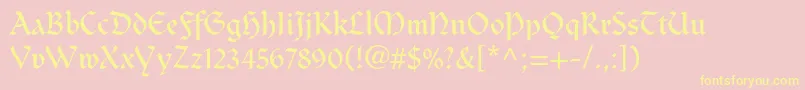 Clairvauxltstd Font – Yellow Fonts on Pink Background