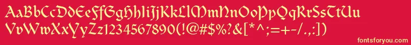 Clairvauxltstd Font – Yellow Fonts on Red Background