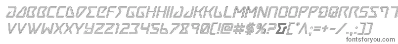 Tracerengraveital Font – Gray Fonts on White Background