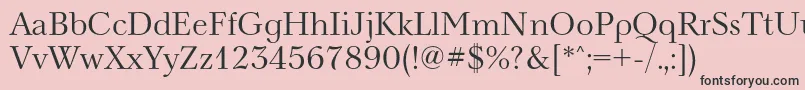 フォントNevac – ピンクの背景に黒い文字