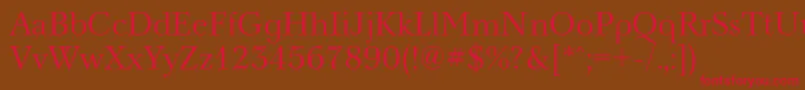 Nevac Font – Red Fonts on Brown Background