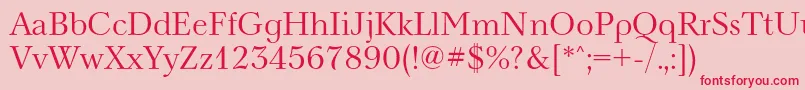 Nevac Font – Red Fonts on Pink Background