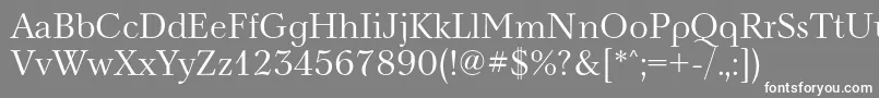 フォントNevac – 灰色の背景に白い文字