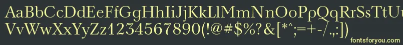 Nevac Font – Yellow Fonts on Black Background