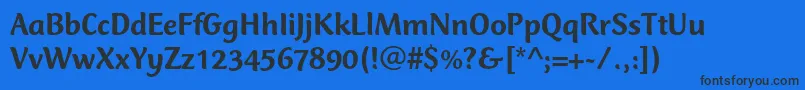 Шрифт CtmercuriusstdMedium – чёрные шрифты на синем фоне
