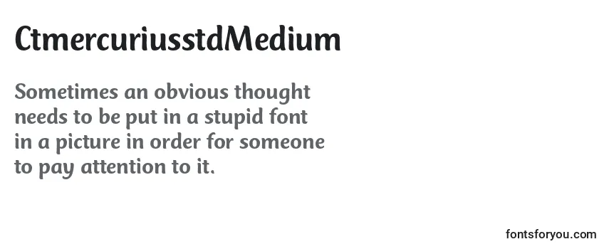 Review of the CtmercuriusstdMedium Font