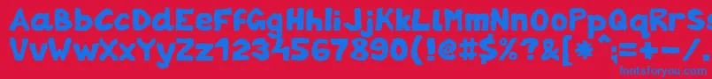 ZaiTornpaper Font – Blue Fonts on Red Background