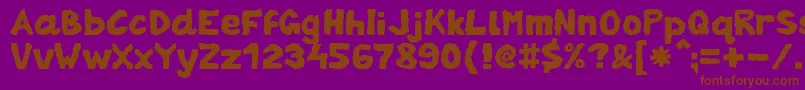 ZaiTornpaper-Schriftart – Braune Schriften auf violettem Hintergrund