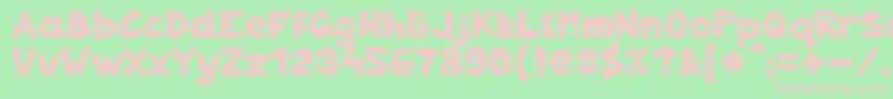 ZaiTornpaper Font – Pink Fonts on Green Background