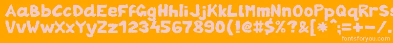 ZaiTornpaper Font – Pink Fonts on Orange Background