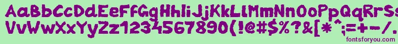 ZaiTornpaper Font – Purple Fonts on Green Background