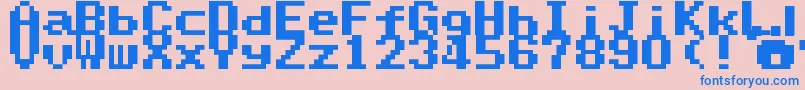 fuente SuperMarioWorldTextBox – Fuentes Azules Sobre Fondo Rosa