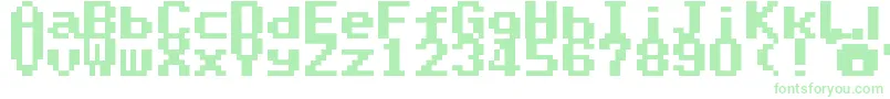 フォントSuperMarioWorldTextBox – 白い背景に緑のフォント