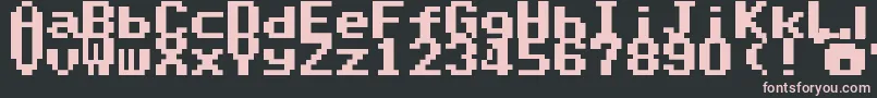 フォントSuperMarioWorldTextBox – 黒い背景にピンクのフォント