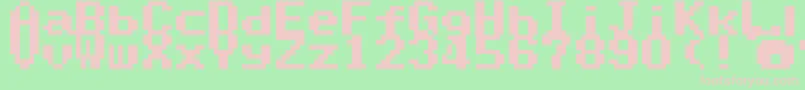 フォントSuperMarioWorldTextBox – 緑の背景にピンクのフォント