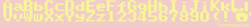 SuperMarioWorldTextBox Font – Yellow Fonts on Pink Background