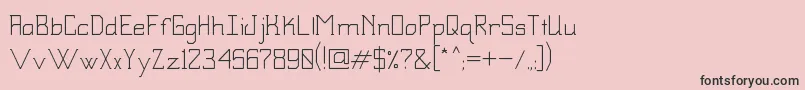 フォントSbmodernstd – ピンクの背景に黒い文字