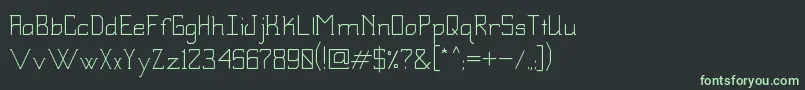 Fonte Sbmodernstd – fontes verdes em um fundo preto