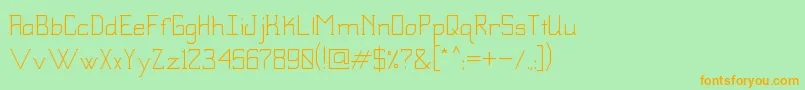 Sbmodernstd Font – Orange Fonts on Green Background