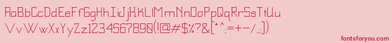 Sbmodernstd Font – Red Fonts on Pink Background