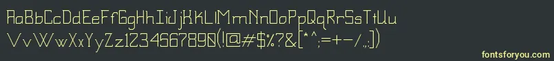 Czcionka Sbmodernstd – żółte czcionki na czarnym tle