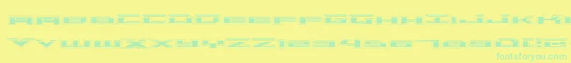 TriremeLaserAcademy Font – Green Fonts on Yellow Background