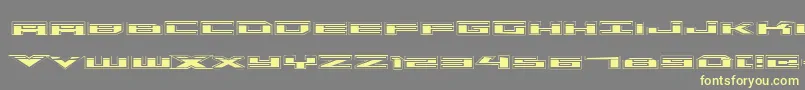 TriremeLaserAcademy Font – Yellow Fonts on Gray Background
