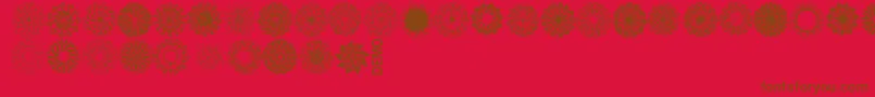 Mandingsdemo Font – Brown Fonts on Red Background
