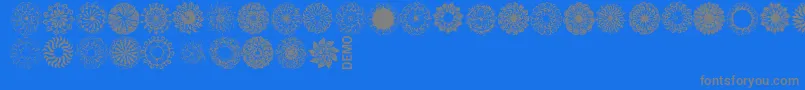 Mandingsdemo Font – Gray Fonts on Blue Background
