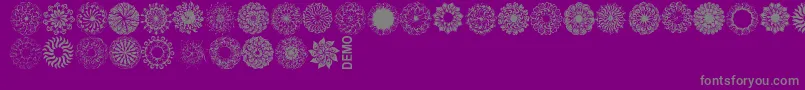 Mandingsdemo Font – Gray Fonts on Purple Background