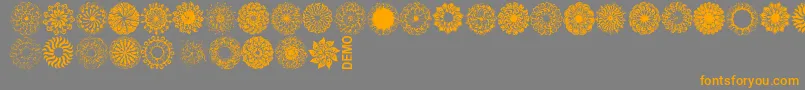 Mandingsdemo Font – Orange Fonts on Gray Background