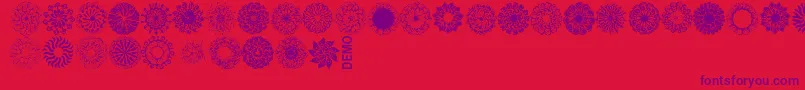 Mandingsdemo Font – Purple Fonts on Red Background