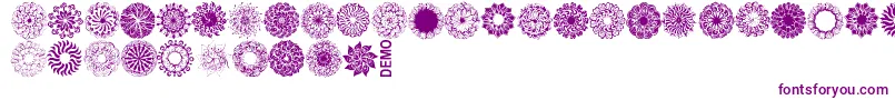 Mandingsdemo-fontti – violetit fontit