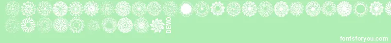 Mandingsdemo Font – White Fonts on Green Background