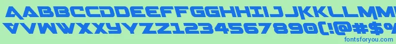 Geminaleft Font – Blue Fonts on Green Background