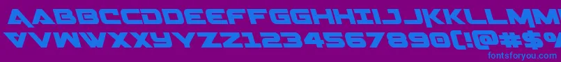 Geminaleft Font – Blue Fonts on Purple Background