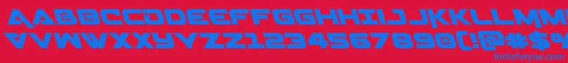 Geminaleft Font – Blue Fonts on Red Background