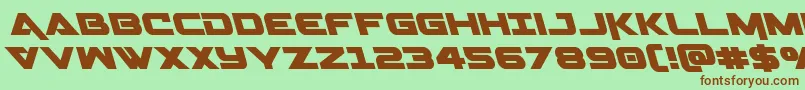 Geminaleft Font – Brown Fonts on Green Background