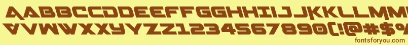 Geminaleft Font – Brown Fonts on Yellow Background